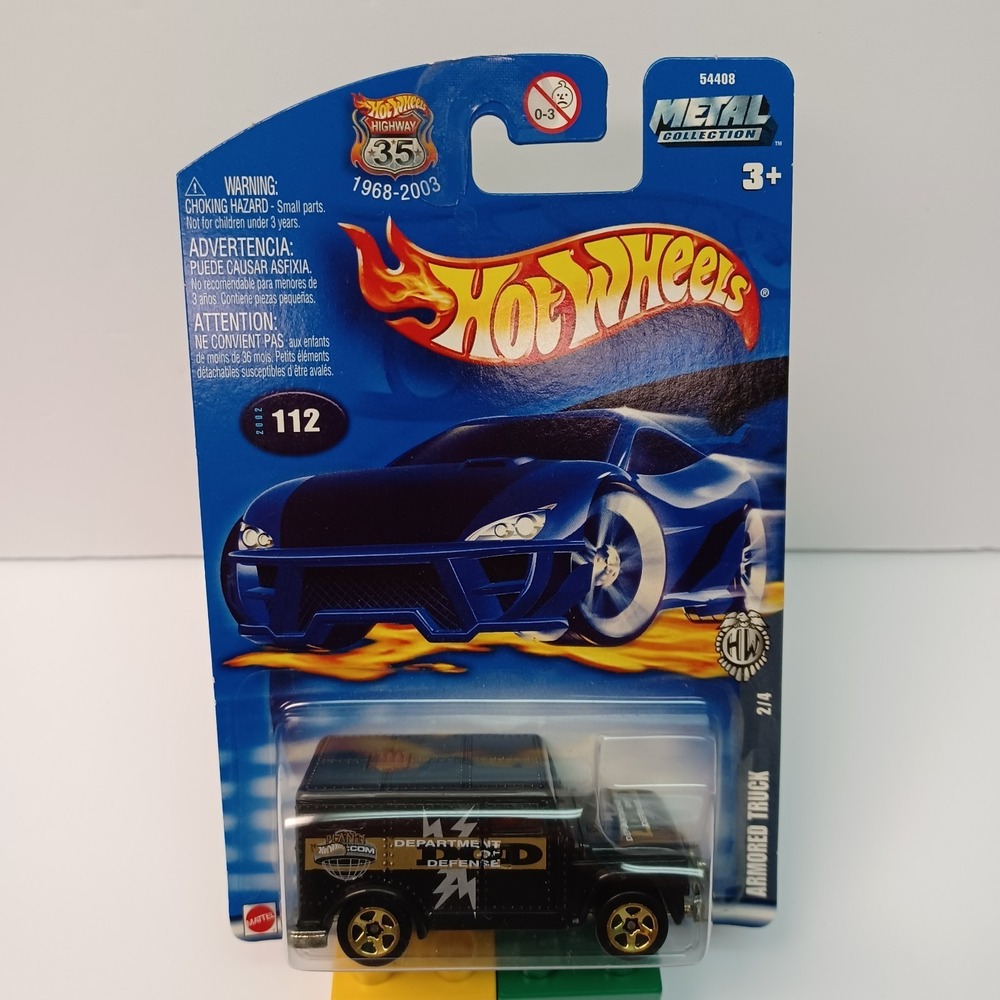 2002‎ Hot Wheels #112 Armored Truck Black 2/4 Highway 35